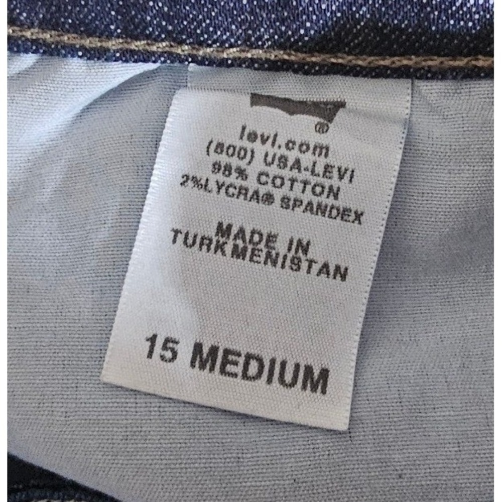 Levis 524 Too Superlow Jeans Dark Wash Slim Straight Denim Womens 15 Medium - Picture 7 of 11